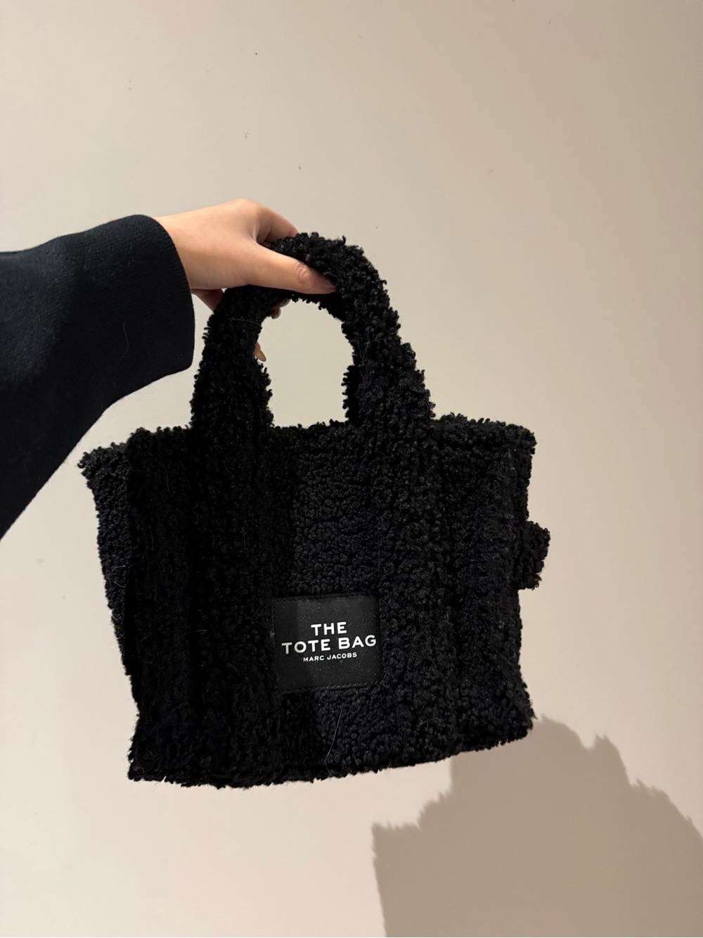Marc Jacobs Black Sherpa Mini Tote
